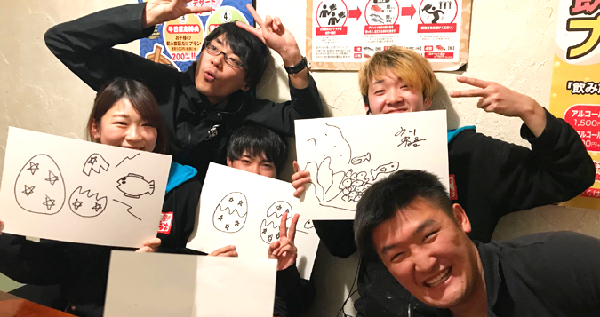 お絵描き伝言ゲーム ～福重店～