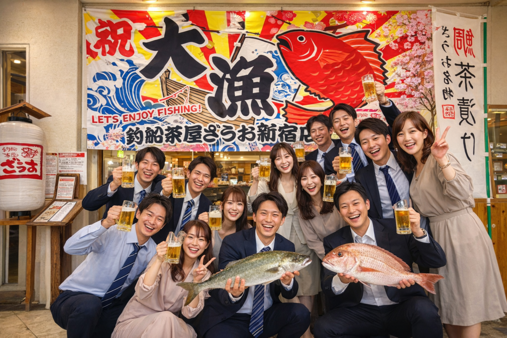 【新宿店】🎣新宿で“釣って楽しむ”春の宴会体験｜ 今年の歓送迎会は船の上で特別な思い出に🌸