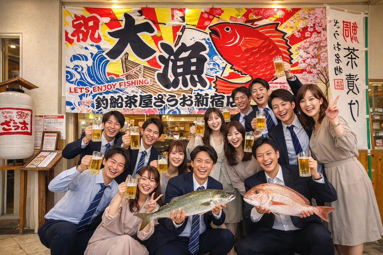 【新宿店】🎣新宿で“釣って楽しむ”春の宴会体験｜ 今年の歓送迎会は船の上で特別な思い出に🌸