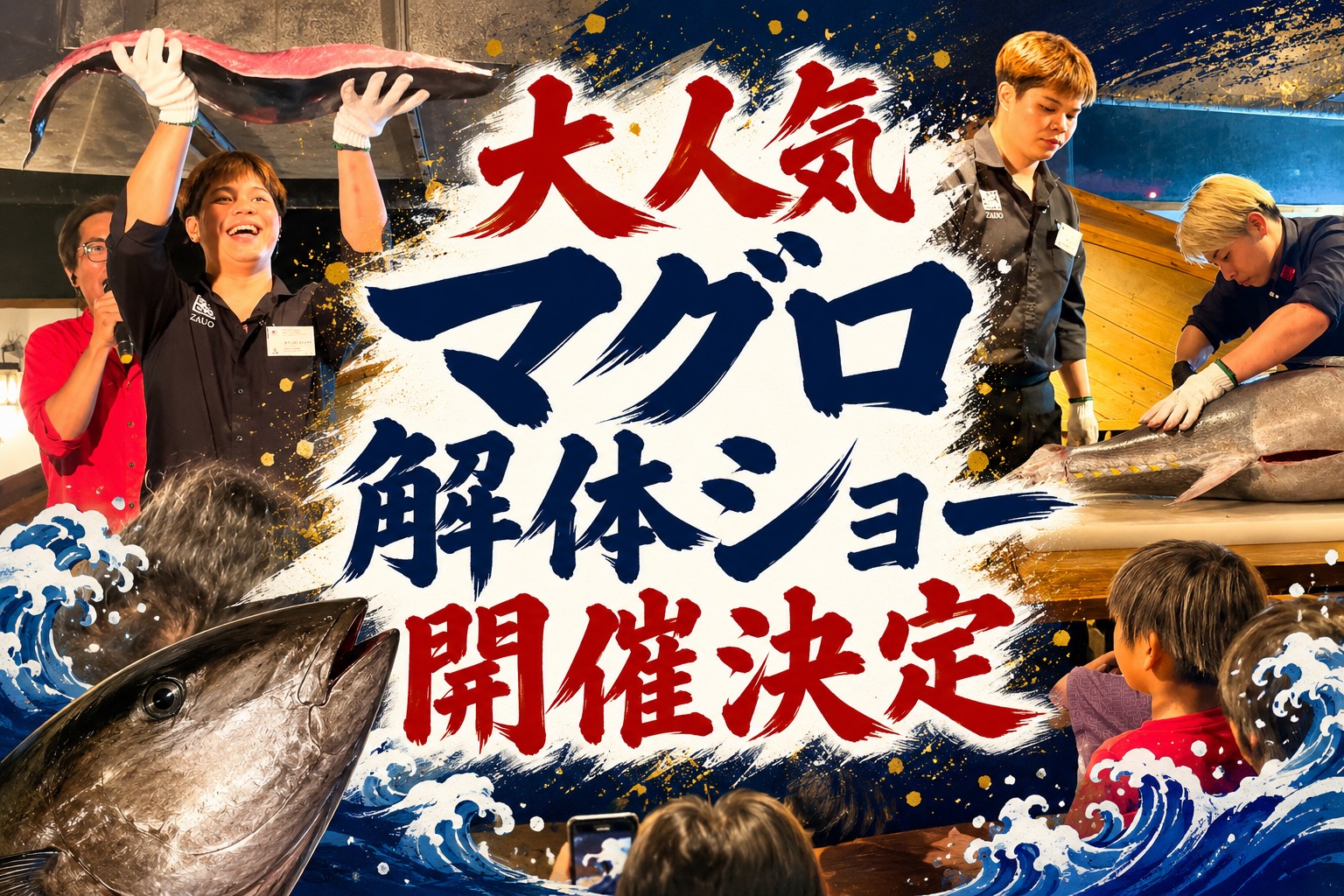 【難波本店】8月11日(火・祝)開催！迫力満点「マグロ解体ショー」を開催します！｜2026ざうお夏休み企画